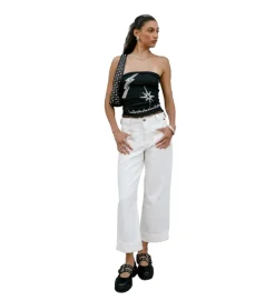 pantalon - CHINO - vetement femme - Coton - Blanc - Freeman t.porter
