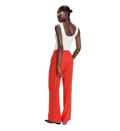 pantalon - DROIT - vetement femme - Textile - Orange - Grace and mila