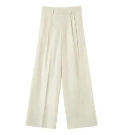 pantalon - DROIT - vetement femme - Textile - Beige - Grace and mila
