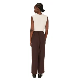 pantalon - DROIT - vetement femme - Coton - Marron - Grace and mila