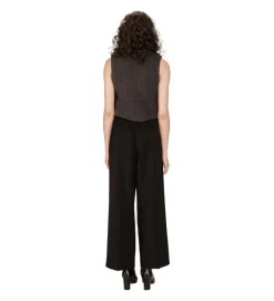 pantalon - DROIT - vetement femme - Coton - Noir - Grace and mila
