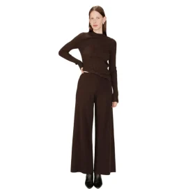 pantalon - DROIT - vetement femme - Textile - Marron - Grace and mila