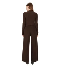 pantalon - DROIT - vetement femme - Textile - Marron - Grace and mila