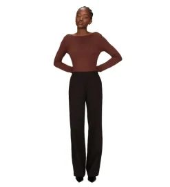 pantalon - DROIT - vetement femme - Textile - Noir - Grace and mila