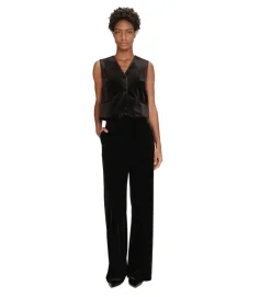 pantalon - DROIT - vetement femme - Synthétique - Noir - Grace and mila