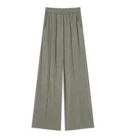 pantalon - DROIT - vetement femme - Textile - Kaki - Grace and mila