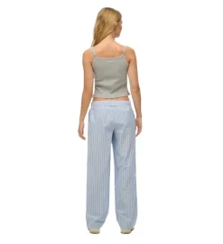 pantalon - DROIT - vetement femme - Coton - Bleu - Superdry