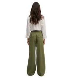 pantalon - DROIT - vetement femme - Coton - Kaki - Superdry