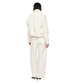 pantalon - DROIT - vetement femme - Coton - Crème - Imperial fashion