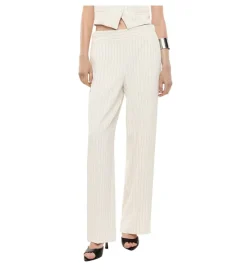 pantalon - DROIT - vetement femme - Coton - Crème - Imperial fashion