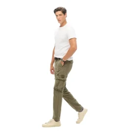pantalon - POCHES LATERALES - vetement homme - Coton - Kaki - Superdry