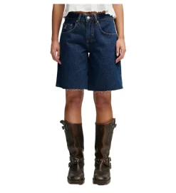 pantalon - SHORT - vetement femme - Coton - Bleu jean - Superdry