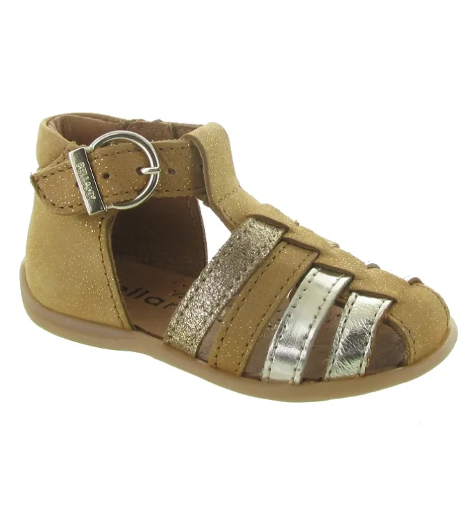 pre marche du 16 au 23 - - bebe fille - Cuir - Camel - Bellamy