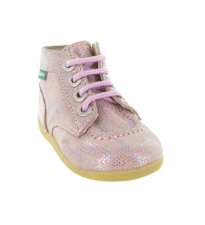 pre marche du 16 au 23 - - bebe fille - Cuir laminé - Multicolor - Kickers