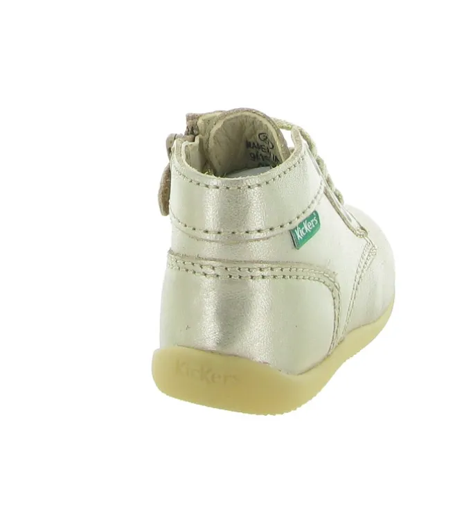 pre marche du 16 au 23 - - bebe fille - Cuir laminé - Or - Kickers