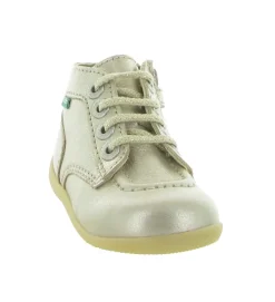 pre marche du 16 au 23 - - bebe fille - Cuir laminé - Or - Kickers