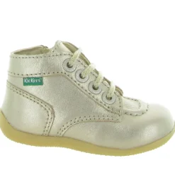 pre marche du 16 au 23 - - bebe fille - Cuir laminé - Or - Kickers