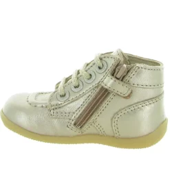 pre marche du 16 au 23 - - bebe fille - Cuir laminé - Or - Kickers