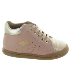 pre marche du 16 au 23 - - bebe fille - Cuir - Rose - Babybotte