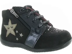 pre marche du 16 au 23 - - bebe fille - Nubuck - Noir - Kickers