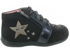 pre marche du 16 au 23 - - bebe fille - Nubuck - Noir - Kickers