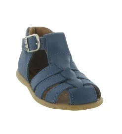 pre marche du 16 au 23 - - bebe garcon - Cuir - Bleu - Bellamy