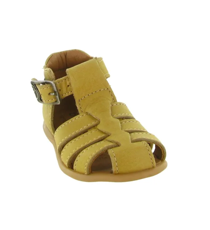 pre marche du 16 au 23 - - bebe garcon - Cuir - Jaune - Bellamy