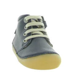 pre marche du 16 au 23 - - bebe garcon - Cuir - Bleu - Kickers