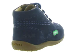 pre marche du 16 au 23 - - bebe garcon - Cuir - Bleu - Kickers
