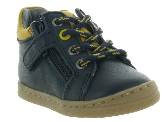 pre marche du 16 au 23 - - bebe garcon - Cuir - Bleu - Bellamy