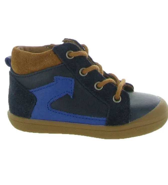 pre marche du 16 au 23 - - bebe garcon - Cuir - Bleu - Bellamy
