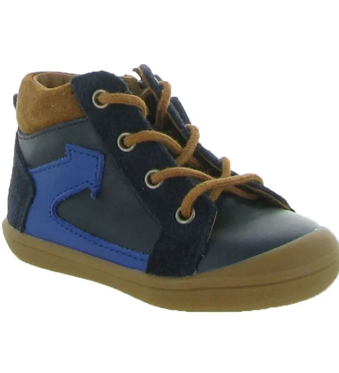 pre marche du 16 au 23 - - bebe garcon - Cuir - Bleu - Bellamy