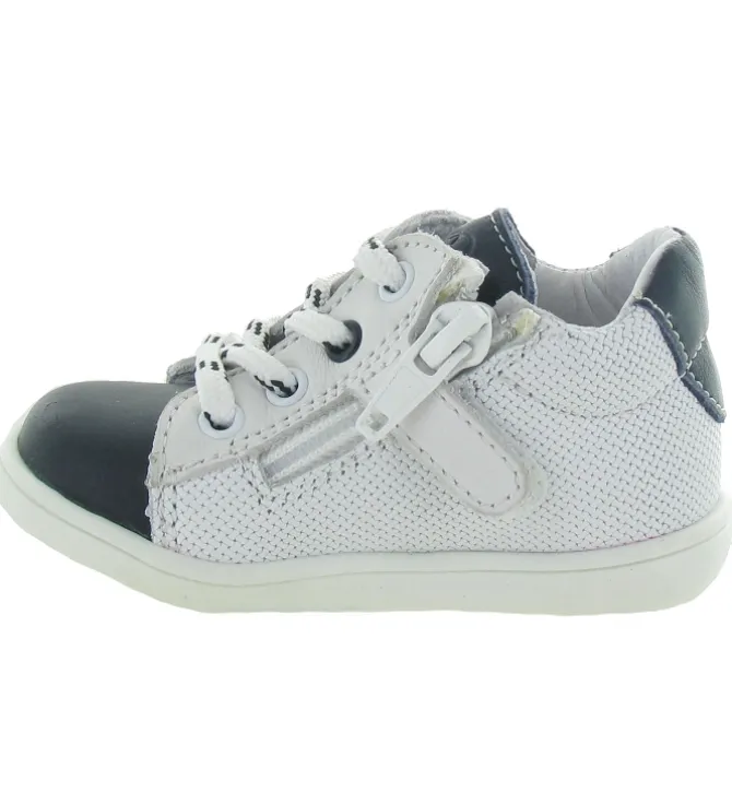 pre marche du 16 au 23 - - bebe garcon - Cuir - Blanc - Bellamy