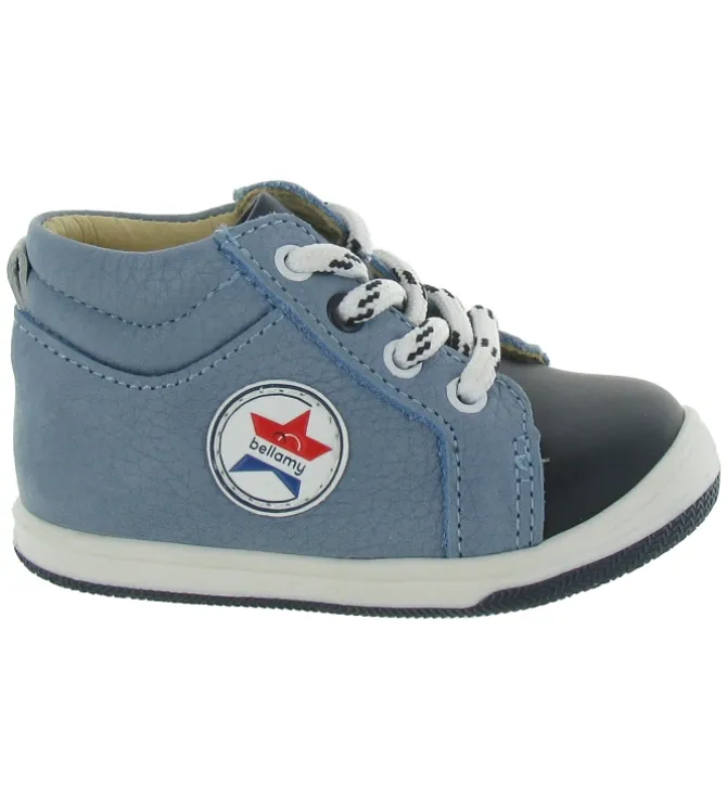 pre marche du 16 au 23 - - bebe garcon - Cuir - Bleu - Bellamy