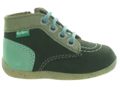 pre marche du 16 au 23 - - bebe garcon - Nubuck - Vert - Kickers