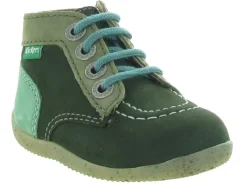 pre marche du 16 au 23 - - bebe garcon - Nubuck - Vert - Kickers