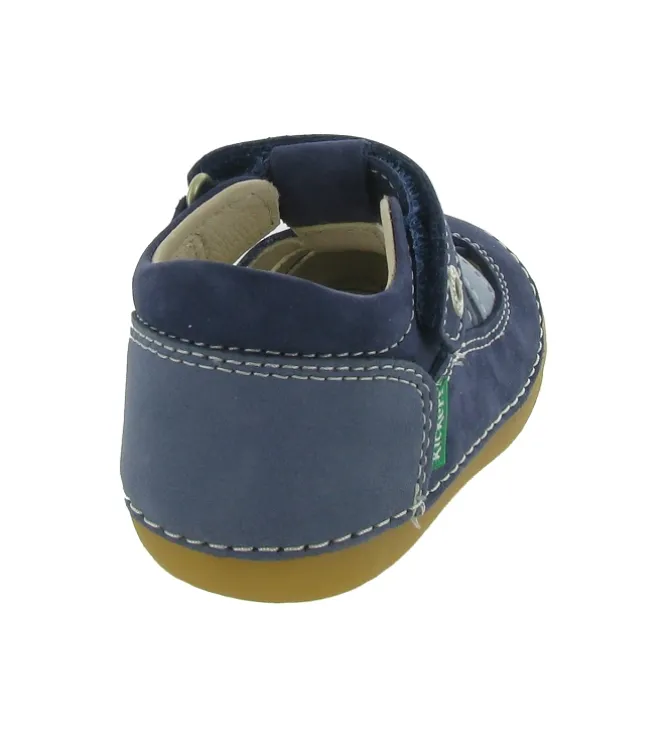 pre marche du 16 au 23 - Semelle souple - bebe garcon - Cuir - Bleu - Kickers