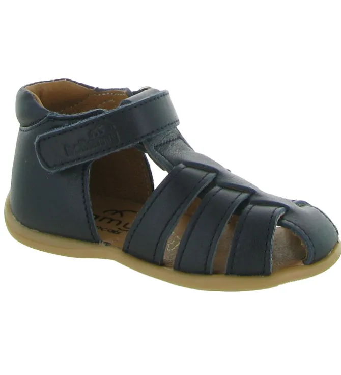 pre marche du 16 au 23 - Semelle souple - bebe garcon - Cuir - Bleu Marine - Bellamy