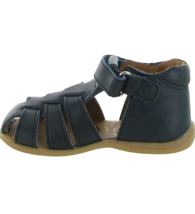 pre marche du 16 au 23 - Semelle souple - bebe garcon - Cuir - Bleu Marine - Bellamy
