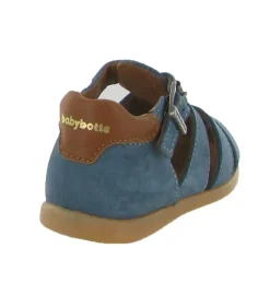 pre marche du 16 au 23 - Semelle souple - bebe garcon - Cuir - Bleu - Babybotte