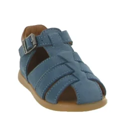 pre marche du 16 au 23 - Semelle souple - bebe garcon - Cuir - Bleu - Babybotte