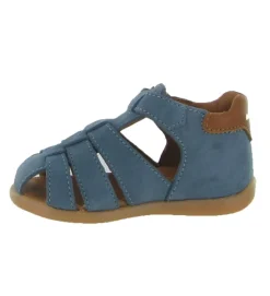 pre marche du 16 au 23 - Semelle souple - bebe garcon - Cuir - Bleu - Babybotte
