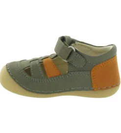 pre marche du 16 au 23 - Semelle souple - bebe garcon - Cuir - Vert - Kickers