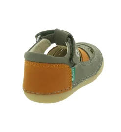 pre marche du 16 au 23 - Semelle souple - bebe garcon - Cuir - Vert - Kickers