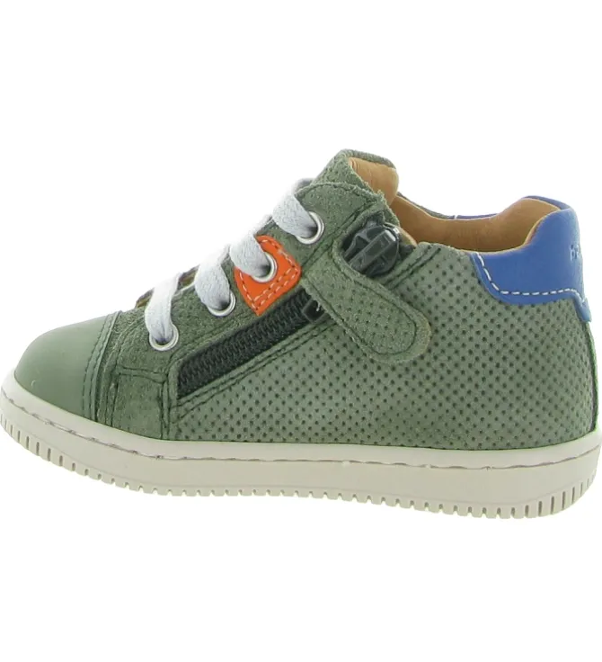 pre marche du 16 au 23 - Semelle souple - bebe garcon - Cuir - Vert - Babybotte