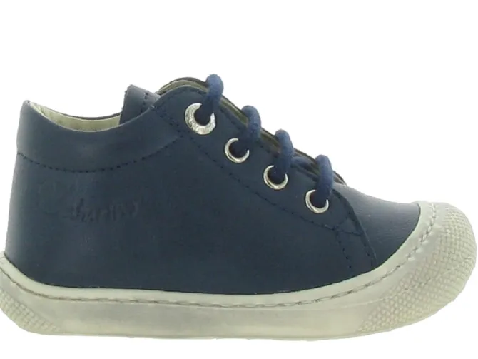 pre marche du 16 au 23 - Semelle souple - bebe garcon - Cuir - Bleu - Naturino