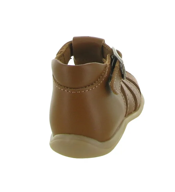pre marche du 16 au 23 - Semelle souple - bebe garcon - Cuir - Marron - Bellamy