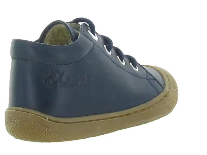 pre marche du 16 au 23 - Semelle souple - bebe garcon - Cuir - Bleu Marine - Naturino