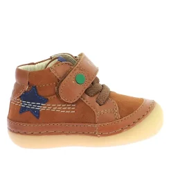 pre marche du 16 au 23 - Semelle souple - bebe garcon - Cuir - Chestnut - Kickers