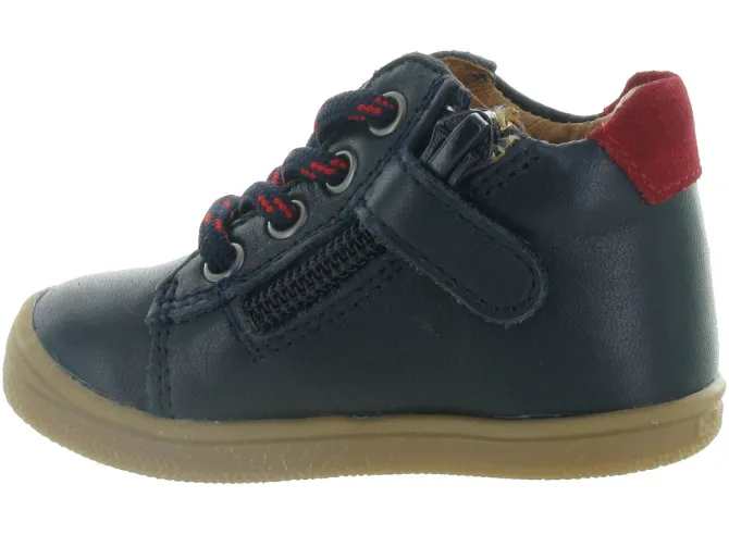 pre marche du 16 au 23 - Semelle souple - bebe garcon - Cuir - Bleu - Bellamy